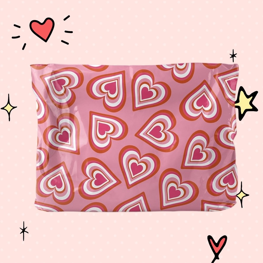 50 POLYMAILERS - Hearts